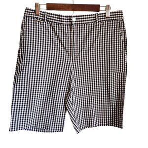 Lauren Ralph Lauren Black and White Gingham Bermuda Shorts